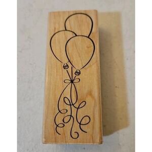 Stampabilities Rubber Stamp Balloons On A String NR1025 Balloon Bouquet